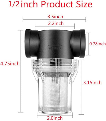 Sediment Filter Pressure Washer Filter Stainless Steel Filter 40Mesh Screen - Image 2
