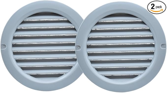 VENTS-US – 5" Round Light Gray Plastic Vent Cover by VENTS-US