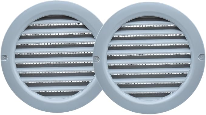 VENTS-US – 5" Round Light Gray Plastic Vent Cover - Image 2