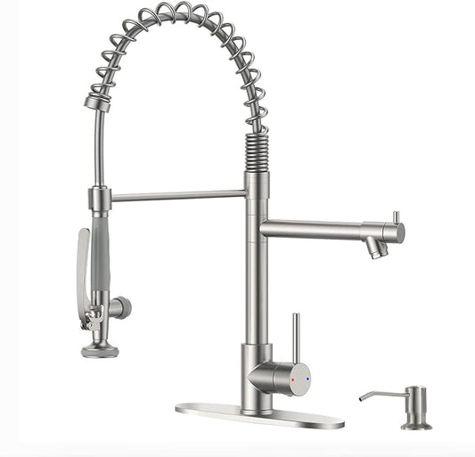 Fapully Commercial Pull Down Kitchen Sink Faucet by Fapully