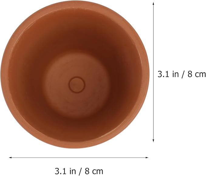 5pcs Red Terracotta Succulent Flower Pots - Image 2