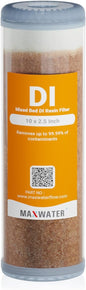 Refillable Mixed Bed DI Resin Filter Cartridge Fits most wide style 3" openings by MaxWater