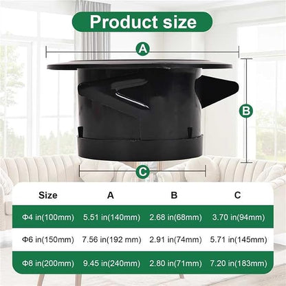 Soffit Vents 4 Inch, Round Exhaust Air Vent Cover - Image 2