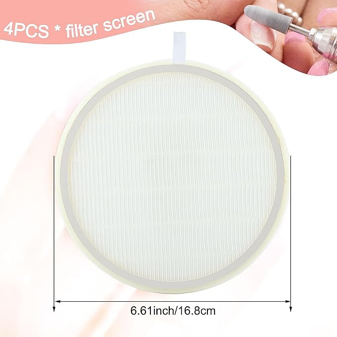 4 Pack Nail Dust Collector Replacement Filter - Image 3