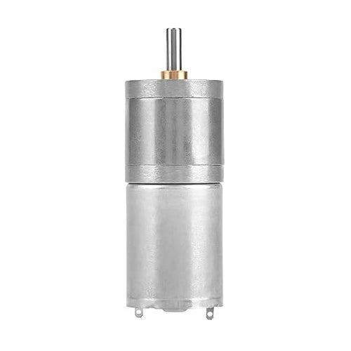 25mm DC 12V 25GA 370 Low Speed Metal Gear Motor for Electronic Locks Robots Electric Curtains Doors Mixers Monitoring Equipment Pet Feeders High