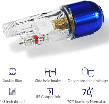 HUBEST New Airbrush Filter 1/8'' Comfortable Handy in-Line Mini Air Filter - Image 4