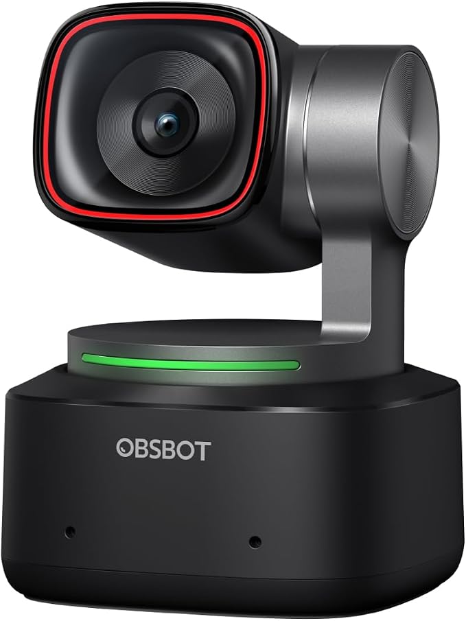 OBSBOT Tiny 2 Webcam 4K Voice Control PTZ, AI Tracking Multi-Mode & Auto Focus by OBSBOT