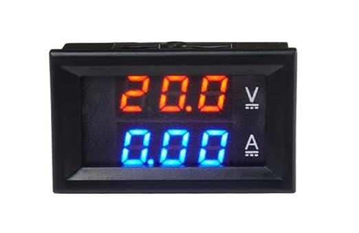 Taidacent Modbus RTU Power Monitor Energy Meter with RS485 TTL Isolated 100V 5A 10A 50A 100A DC Voltage Current Meter with Dual LCD Display (100V50A_Modbus Protocol_TTL Interface)