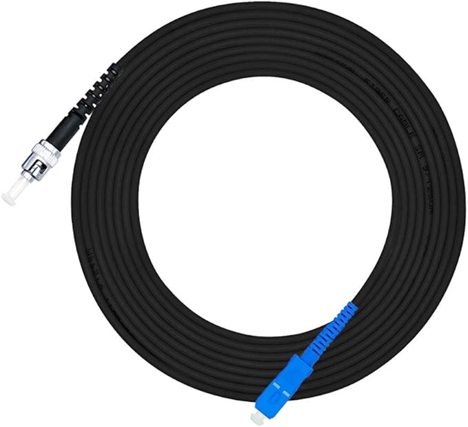Jeirdus 100ft 100feet 30m SC to ST Outdoor Armored Simplex 9/125 SM Fiber Optic Cable Jumper Optical Patch Cord Singlemode 30Meters 100ft SC-ST