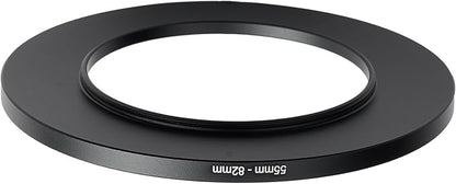 55mm to 82mm Step-up Adapter Rings Filter Adapter Black Metal Step Down Filter by Unknown