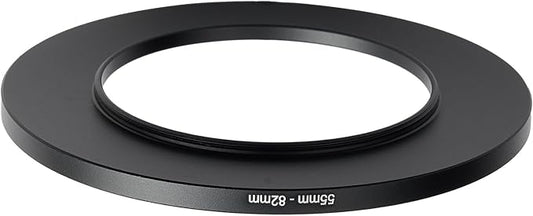 55mm to 82mm Step-up Adapter Rings Filter Adapter Black Metal Step Down Filter by Unknown