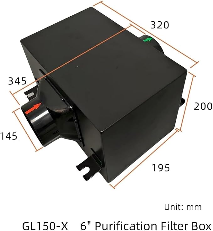 6 Inch Fresh Air Intake Inline Filter Box - Image 4