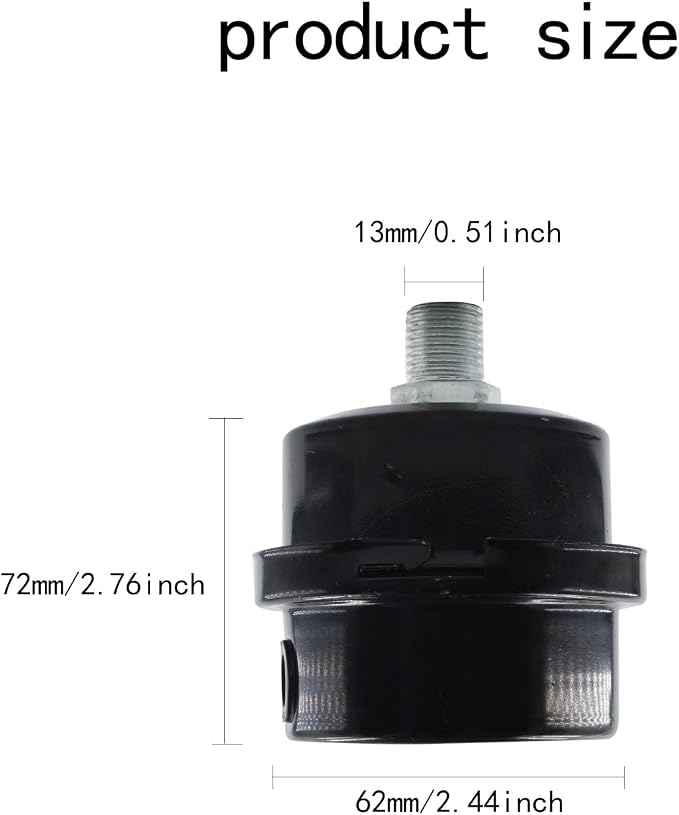 2PCS 1/2’’ Metal Air Compressor Intake Filter Sound Muffler, Thread Air - Image 4