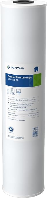 Pentair Pentek CRFC20-BB Big Blue Carbon Water Filter, Whole House Chloramine by PENTAIRPENTEK