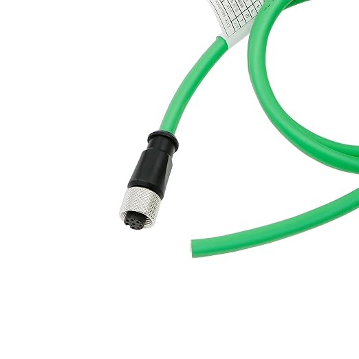 AConnect M12 A Code 8 Pin Female to Flying Leads Cable Industrial Aviation Sensor Waterproof Electrical Shielded Cable for Industrial Cameras Automation Device Network Fieldbus Module 3M