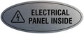 Signs ByLITA Oval Electrical Panel Inside Sign (Brushed Silver) - Small