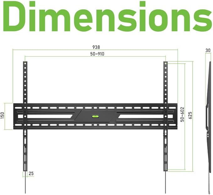 Ultra Slim Flush TV Wall Mount Bracket for Samsung S95F Series OLED 4K Smart QN65S95FAFXZA 65Inch - 1.2" Low Profile, Industrial Grade 165lbs, Easy Installation