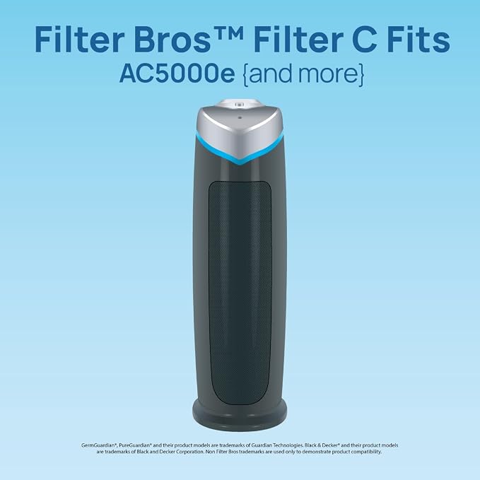 Filter Bros Carbon Filter C 4Pack Replacement Fits GermGuardian FLT28CB4 - Image 3