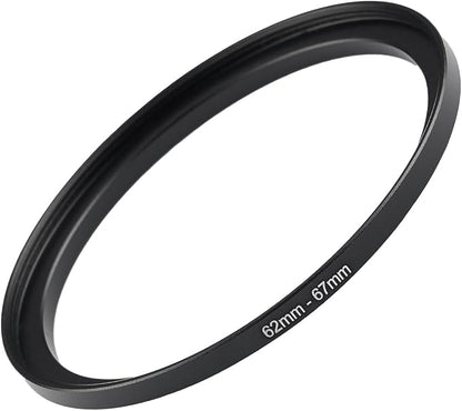 62mm to 67mm Step-up Adapter Rings Filter Adapter Black Metal Step Down Filter by Unknown