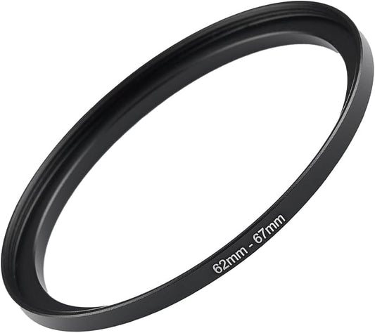 62mm to 67mm Step-up Adapter Rings Filter Adapter Black Metal Step Down Filter by Unknown