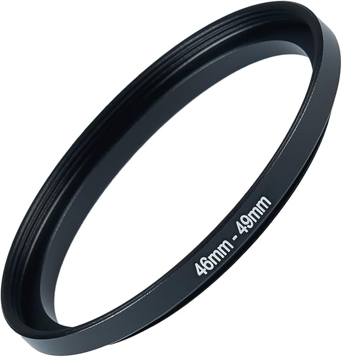 46mm to 49mm Step-up Adapter Rings Filter Adapter Black Metal Step Down Filter by Unknown