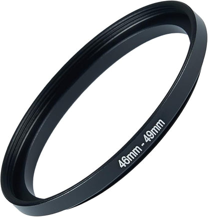 46mm to 49mm Step-up Adapter Rings Filter Adapter Black Metal Step Down Filter by Unknown