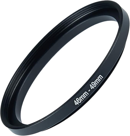46mm to 49mm Step-up Adapter Rings Filter Adapter Black Metal Step Down Filter by Unknown