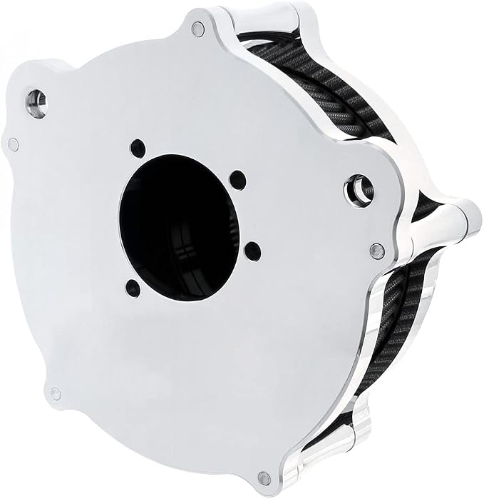 Air Filter Intake Filter System Kit Cnc Cut Air Cleaner Chrome Filter Kit - Image 6