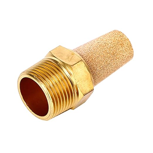 Beduan 3 Pcs Pneumatic Brass Exhaust Muffler Filter, 1/2" Male Thread Hex - Image 3