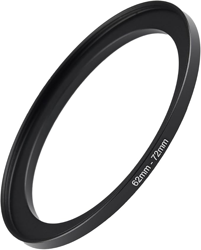 62mm to 72mm Step Up Ring Filter Adapter Black Metal Step up Adapter Rings by Unknown
