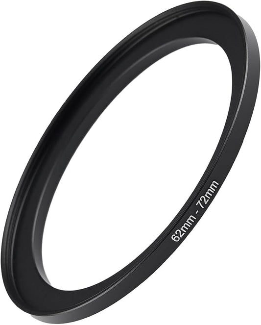 62mm to 72mm Step Up Ring Filter Adapter Black Metal Step up Adapter Rings by Unknown