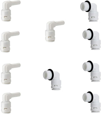 1/4" Inch Male Thread to Tube connector & 1/4" Stem elbow, NSF Certified by ESHIONG