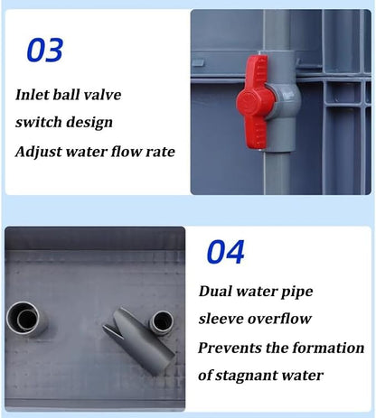 GRRICEPL Fish Tank Filter Box, Waterfall Bio-Filtration Aquarium, Turtle Tank - Image 5