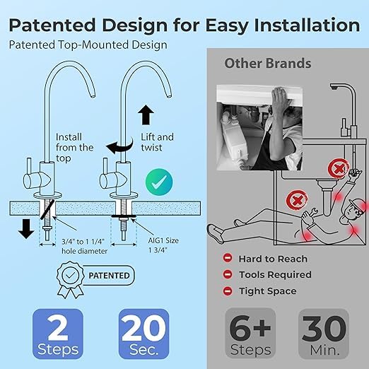 iSpring RCC7P-AK-BLK, 6-Stage Alkaline Reverse Osmosis System - Image 3