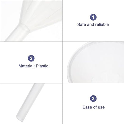 Veemoon 10pcs 90mm Plastic Triangle Funnels Pp Laboratory Filling Funnels - Image 9