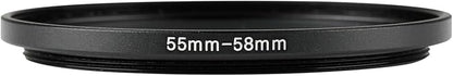 55-58mm Metal Step-Up/Down Ring Adapter Compatible - Image 2