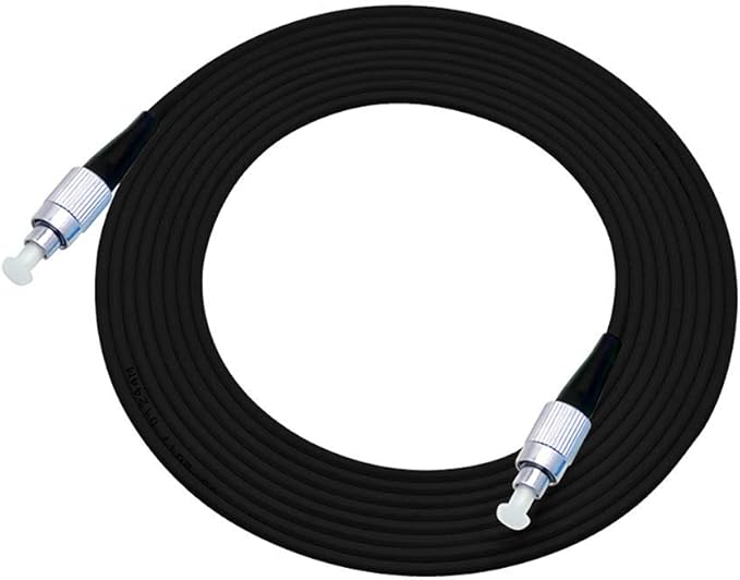 Jeirdus 15M FC to FC Outdoor Armored Simplex 9/125 SM Fiber Optic Cable Jumper Optical Patch Cord - 49ft Singlemode