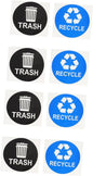 8pcs Trash Can Stickers for Waste Sorting Garbage Classification Decals Black by SHOWERORO
