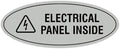 Signs ByLITA Oval Electrical Panel Inside Sign (Lt Gray) - Large