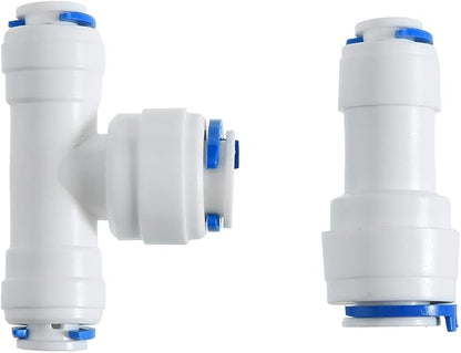 3/8-inch x 1/4-inch 6 pcs T and 6 pcs I Tube Quick Push in Connector - Image 2