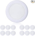 TOPELER 12Pack 6 Inch Flush Mount Ceiling Light, 15W Low Profile Dimmable Flush Mount LED Disk Light, 1000LM 5000K Daylight, Installs with Junction Box or Recessed Can, ETL-Listed