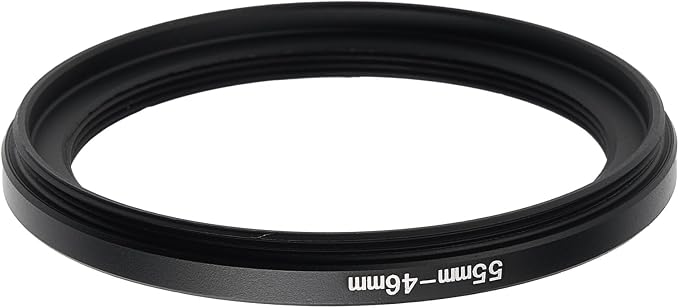 55mm to 46mm Step Up Ring Filter Adapter Black Metal Step up Adapter Rings by Unknown