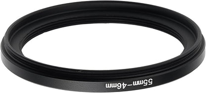 55mm to 46mm Step Up Ring Filter Adapter Black Metal Step up Adapter Rings by Unknown