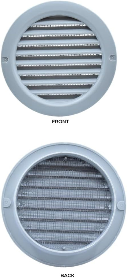 VENTS-US - 4" Round Plastic Vent Cover in Light Grey - Compatible with 4 Inch - Image 2
