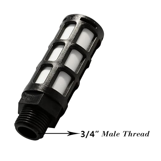 Quickun Plastic Exhaust Air Silencer, 3/4" Air Line Pneumatic Muffler Black Air - Image 2