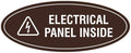 Signs ByLITA Oval Electrical Panel Inside Sign (Dark Brown) - Large