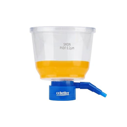 Pack of 18 Diposable Bottle Top Filter 500mL 0.2μm PVDF Hydrophilic Membrane by COBETTER