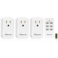 Remote Control Outlet, WILAWELS Wireless Remote Light Switch, Expandable Electrical Outlet Switch for Lamp, Light, Fan, Appliance, 100ft RF Range, FCC Listed, 1 Remote + 3 Outlets W02RC1306