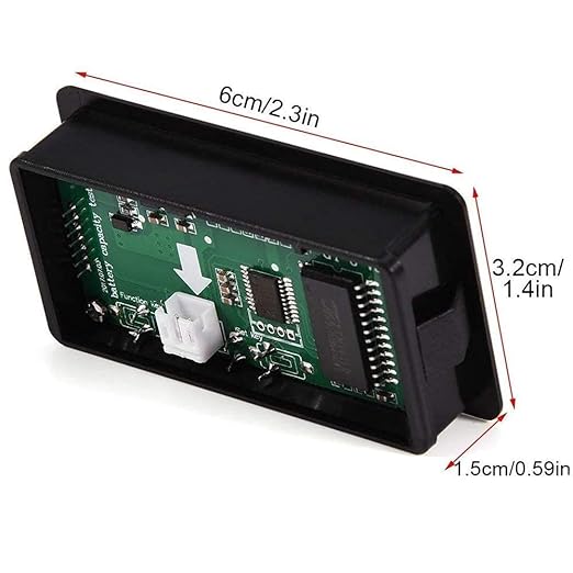 48V Battery Meter - 10-100V Golf Cart Battery Gauge, DC 12V-84V Voltage Indicator for Acid & Lithium Ion Batteries