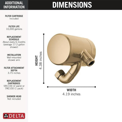 Delta Faucet Clarifi Premium Shower Filter Attachment - Image 7